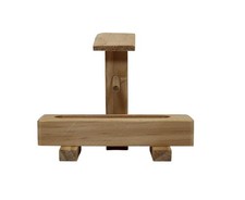 Krippenzubehör Brunnen mit Wassertrog 12 cm aus Holz