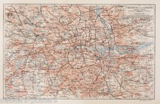 Druck von Vintage Karte von