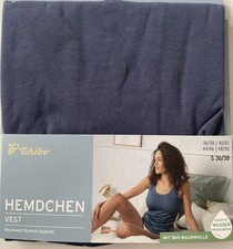 Damen Unterhemd Hemdchen Gr. S 36/38 Blau NEU