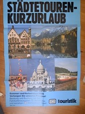 Deutsche Bundesbahn Touristik Werbeposter: Städtetouren Kurzurlaub - Rarität  -