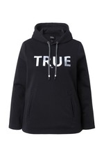 Ulla Popken Damen große Größen Hoodie True Kapuze Kordel Taschen Langarm 835805