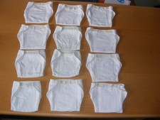 12 ältere waschbare Höschenwindeln + Einlagen + Überhöschen   Set Nr. 6