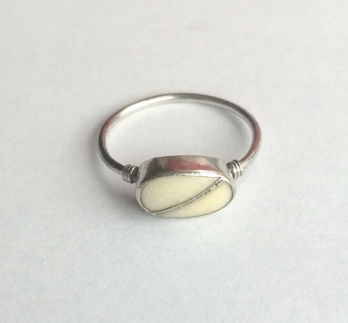Ring mit weißem achat - ring,