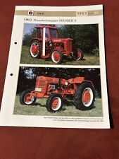 IHC Traktor Schlepper Dieselschlepper DED / DED 3  1953 Weltbild Prospekt