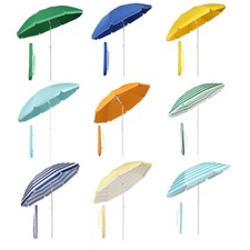 Strandschirm mit Schutzhülle Sonnenschirm 160cm Rundschirm Knickbar Balkonschirm