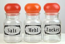 Vorratsdose Deckeldose Dose Glas Vorratsglas Zucker Salz Mehl 60er 70er 60s 70s
