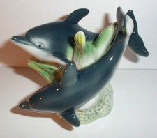 DELPHIN DELFIN - KERAMIK Imitat - Spielend - Dolphin - Figur Tischdeko FunnyNr.2