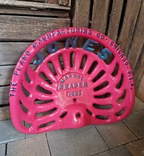 TRAKTORSITZ SCHLEPPERSITZ OLDTIMER TRAKTOR TRECKER SITZ ROT ANTIK STIL GUSSEISEN