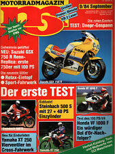 Zeitschrift MO Motorrad #9 von 1984 Suzuki GSX R Steinbach 500 Dnepr Gespann 