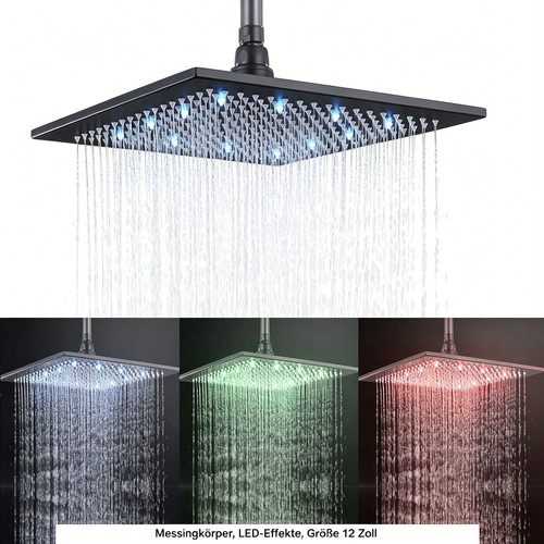 LED-Edelstahl-Regenduschkopf