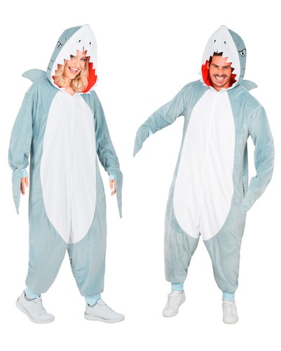 Haifisch onesie plüschkostüm - haifisch,