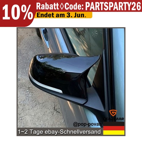 Glanz schwarz spiegelkappen - 2x,