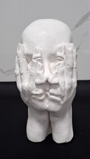 Gips-Skulptur Kopf  Maske