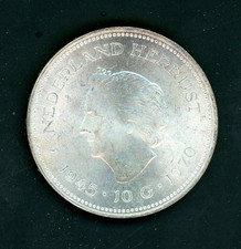 NETHERLANDS 1970 10 GULDEN