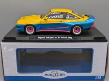 Modellautos 1:18 MCG Modelcar Group Opel Manta B Mattig Gelb Blau mit OVP