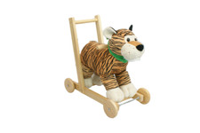 Schaukelpferd Schaukeltier Holz Plüschtier -  Lauflernhilfe " TIGER "  mit Sound