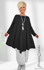 Tunika Long-Shirt Kleid schwarz LAGENLOOK L-XL-XXL-XXXL 44 46 48 50 54 56 58