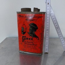 x alte Ölflasche FEREX  Ölkanister 1930 car care pneumatics oil tin can filler