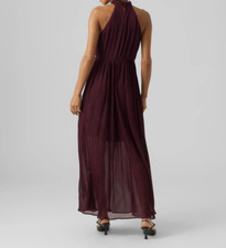VMMIA MAXI DRESS - Festliches Kleid - bordeaux Plisse  Weinrot  Neu