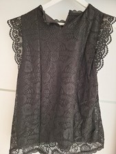 Spitzen Oberteil Kurzarm