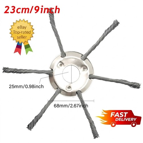 Zoll stahldraht rad kopf - 6/8/9,