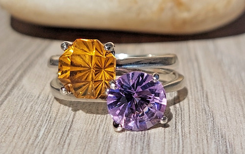 Set feine ringe amethyst - ringe,