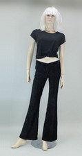 vintage luxury miss sixty schwarze SAMTHOSE schlaghose low rise 2000er j. gr. 27