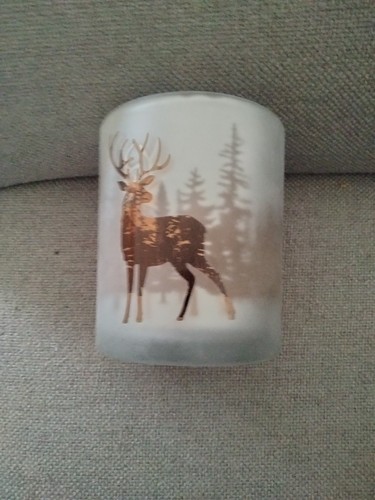 Teelichtglas hirsch - teelichtglas,