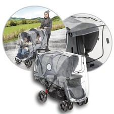 Reer RainCover Duo Active Regenschutz für Geschwisterwagen Buggy Kinder