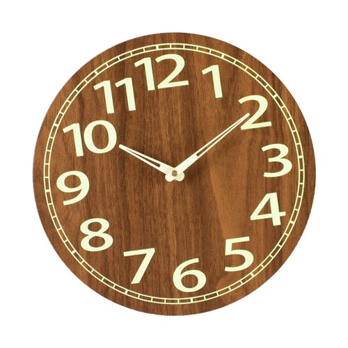 Leuchtende wanduhr aus holz - wanduhr,
