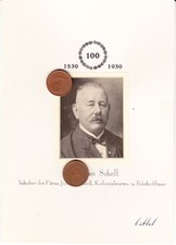 Faltkarte Firma Sebastian Schell Kolonialwaren und Feinkosthaus Bad Mergentheim