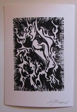 Original Linoldruck "Abstrakte