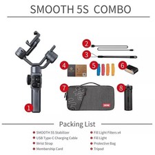 Zhiyun Smooth 5S Combo 3Achsen-Fokus Handheld-Gimbal-Stabilisator für Smartphone