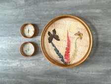 Tablett mit 2 Untersetzern Bambus Vintage/Retro 70er/80er Jahre