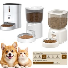 3L Automatischer Futterspender Futterautomat Pet Feeder mit Timer Katze & Hunde