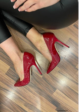 (139) Buffalo high Heels   Pumps Lack weinrot Gr. 38