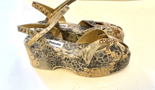Wildleder plateau sandalen - wildleder,