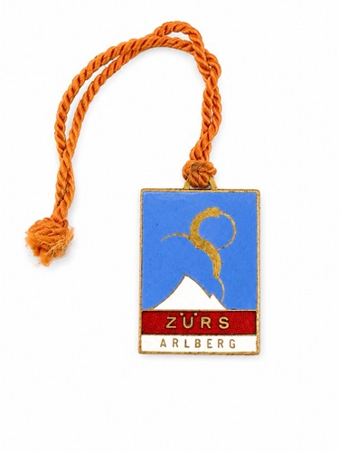 Vintage emaille plakette zürs - emaille,