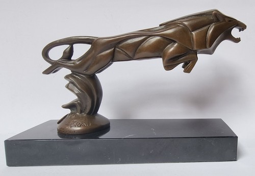 Springender löwe bronze - springender,