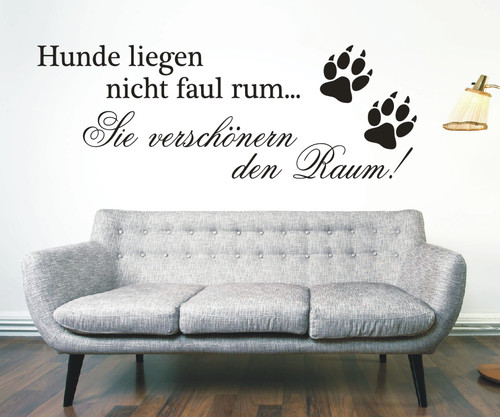 Hund wandtattoo hunde liegen - hund,