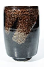 70s STUDIOKERAMIK Vase ° Tenmoku Glasur ° Stempelmarke ° Kerstan Qualität