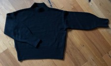 OPUS Strickpulli PURINA mit Wolle schwarz hoher Kragen Gr. 36