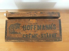 große alte Holzkiste,Hoffmann´s Creme-Stärke,Holztruhe,Truhe,Kiste,gebraucht