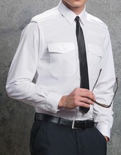 Kustom Kit Diensthemd,Pilotenhemd,Feuerwehrhemd,weiß,blau,schwarz,langarm HEMD N