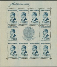 BRASILIEN 1938 1 Jahr Neue Verfassung U/M Stempelglanz mit 10x400 R Präsident Varga VIELFALT