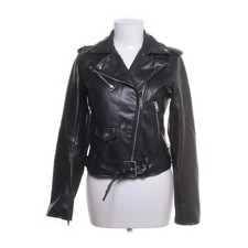 Zara, Bikerjacke, Damen, Größe: M, Schwarz, Einfarbig, Lederimitat #RqO