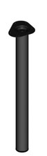 1x Möbelfuß rund Ø60 H 700mm Stahl Stahl schwarz matt Tischbein Tisch 266750