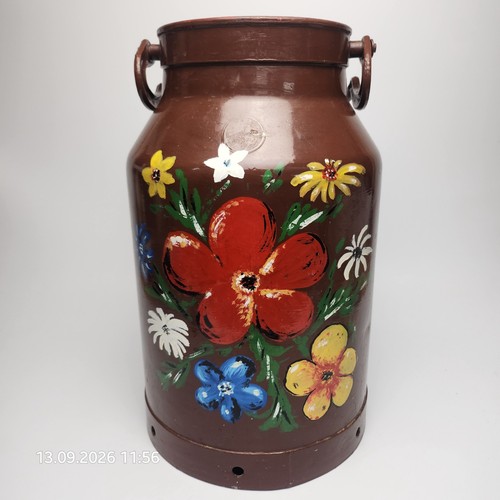 Alte milchkanne 20l handbemalt - milchkanne,