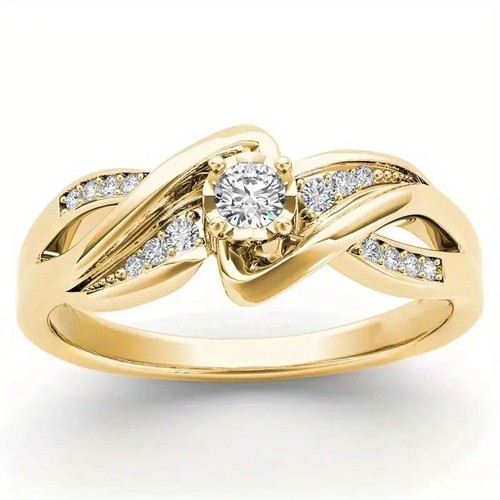 Ring gold gedreht damen mit - ring,