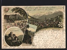 Lithographie Meran, Kurhaus u